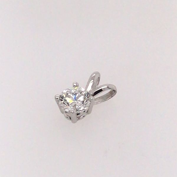 14K White Gold 0.50 Carat Lab Grown Diamond Pendant Image 3 Bluestone Jewelry Tahoe City, CA
