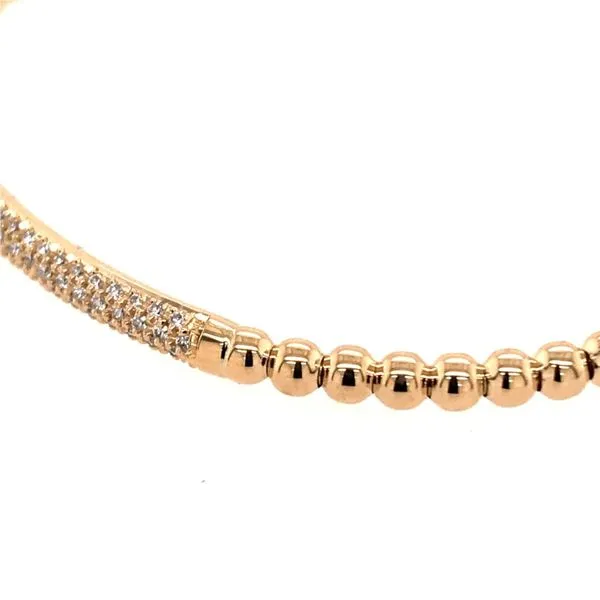 18 Karat Yellow Gold Diamond Stretchable Bracelet Image 2 Bluestone Jewelry Tahoe City, CA