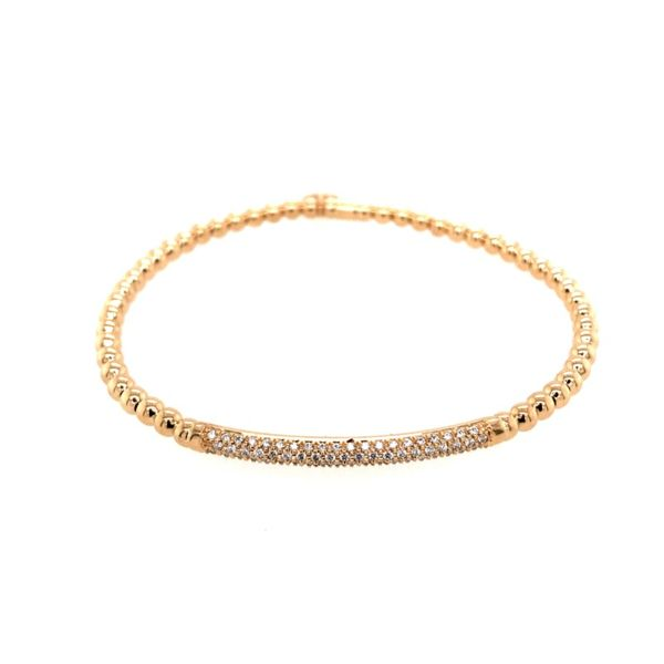 18 Karat Yellow Gold Diamond Stretchable Bracelet Bluestone Jewelry Tahoe City, CA