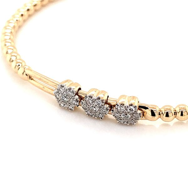 18 Karat Yellow Gold Diamond Stretchable Bracelet- 6.1