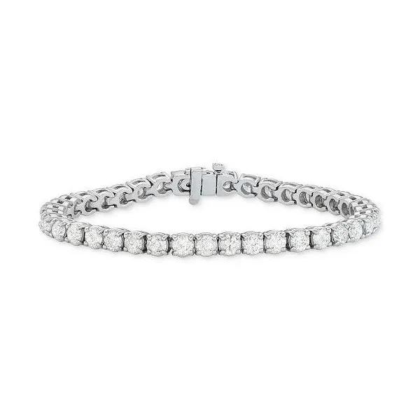 14 Karat White Gold 2 Carat Lab Grown Diamond Bracelet