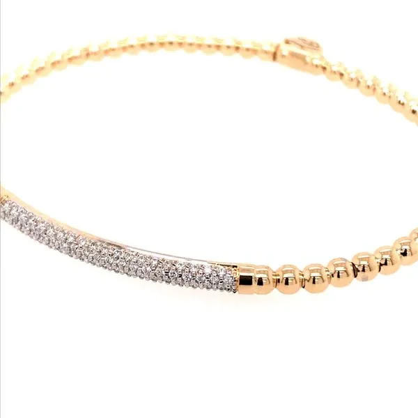 18K Yellow & White Gold Stretchable Bracelet w/Diamonds(6.3inches) Image 2 Bluestone Jewelry Tahoe City, CA