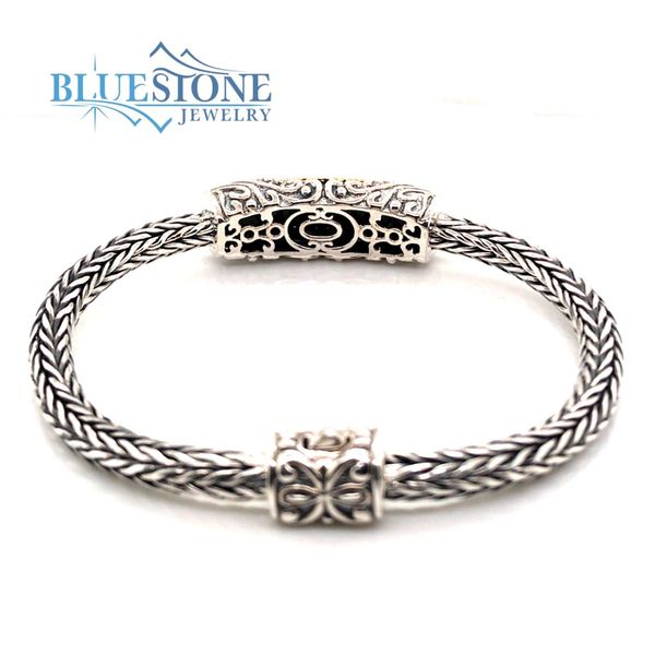 Silver & 18 Karat Yellow Gold Diamond Bracelet- 7.25 Inches Image 4 Bluestone Jewelry Tahoe City, CA