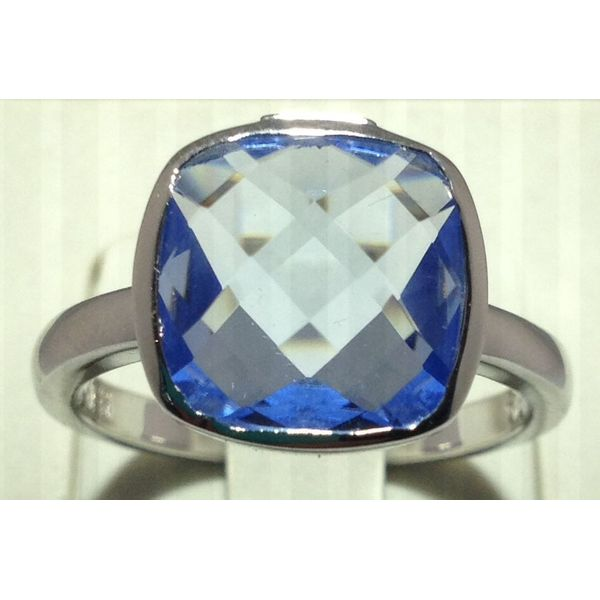 Sterling Silver/ Rhodium Plated Ring with Colored Quartz & Ruby Bluestone Jewelry Tahoe City, CA