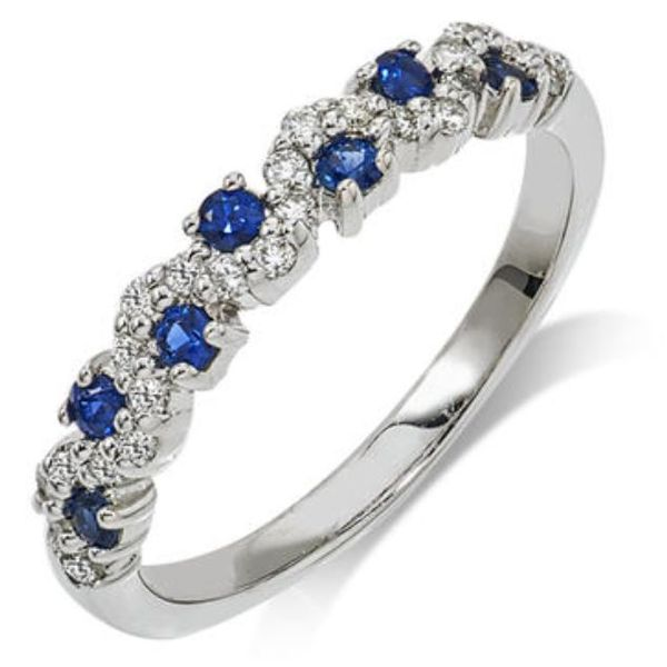 14k White Gold Sapphire & Diamond Ring Bluestone Jewelry Tahoe City, CA