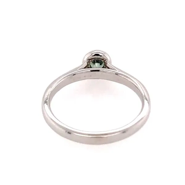 14kt White Gold 0.32 Carat Green Sapphire Ring Image 4 Bluestone Jewelry Tahoe City, CA