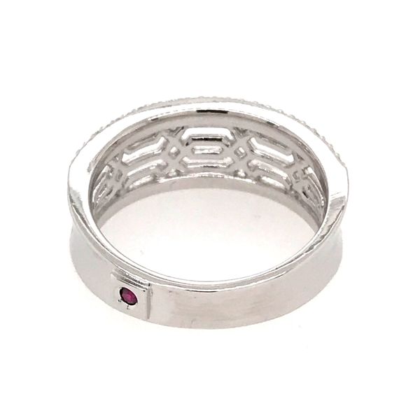 Sterling Silver with Rhodium Plating Ring with CZs and Ruby Image 2 Bluestone Jewelry Tahoe City, CA