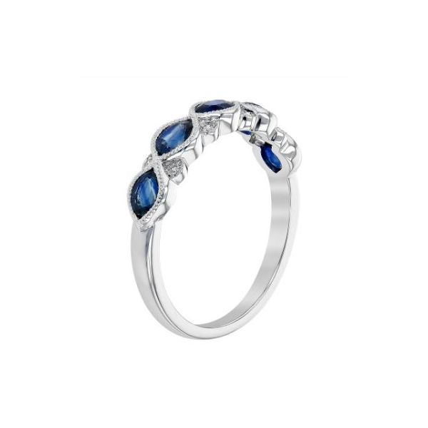 14 Karat White Gold Sapphire and Diamond Ring Image 2 Bluestone Jewelry Tahoe City, CA