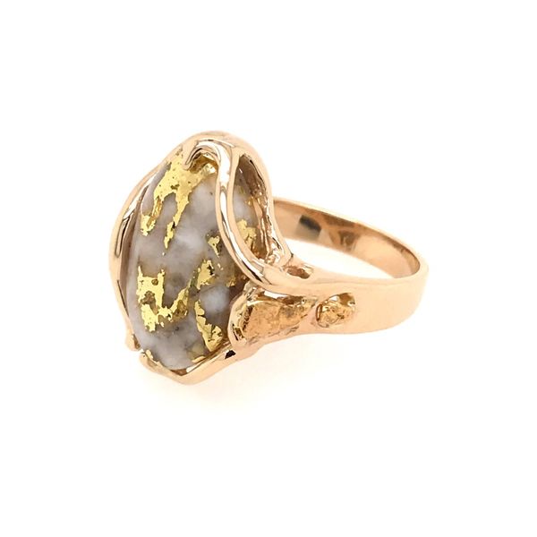 14 Karat Yellow Gold Ring with Gold Quartz and Gold Nuggets Image 2 Bluestone Jewelry Tahoe City, CA