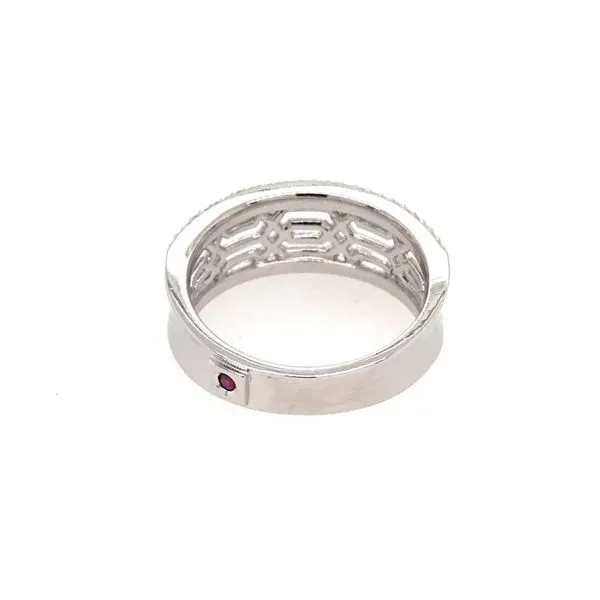 Sterling Silver with Rhodium Plating Ring with CZs and Ruby Image 2 Bluestone Jewelry Tahoe City, CA