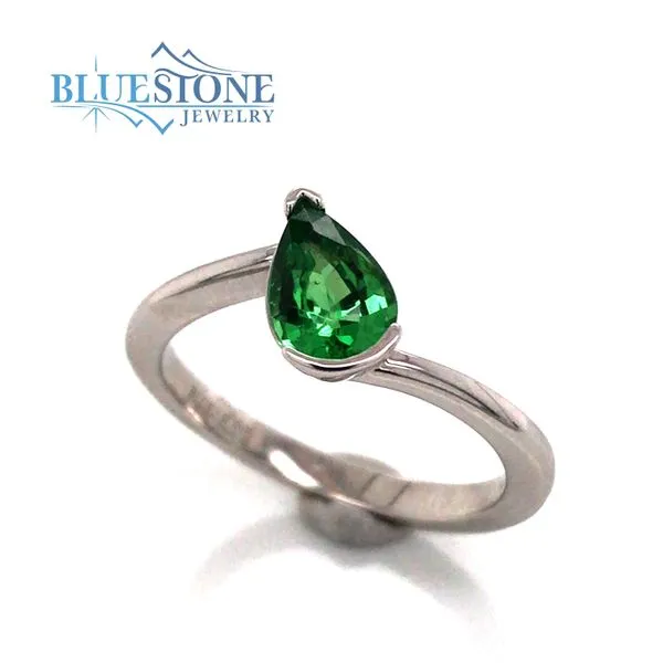 14 Karat White Gold Tsavorite Garnet Ring Bluestone Jewelry Tahoe City, CA