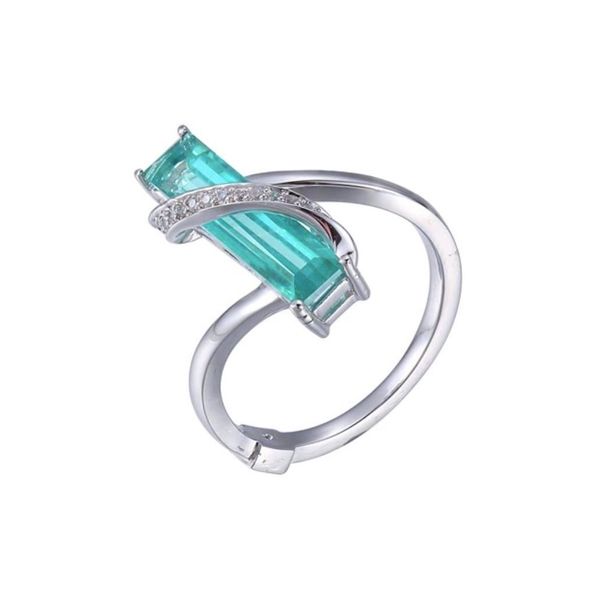 Sterling Silver/ Rhodium Plated Ring with Green Quartz, CZs & Ruby Bluestone Jewelry Tahoe City, CA
