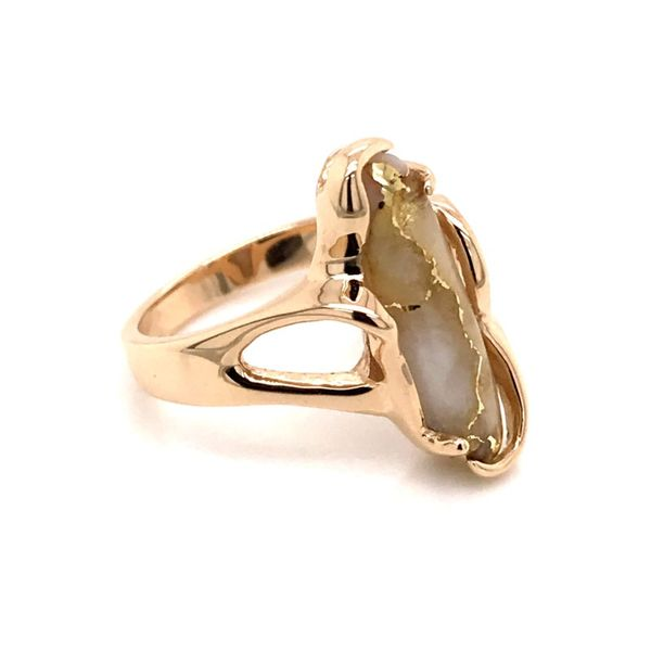 14K Yellow Gold Ring w/ Gold Quartz- Ring size 7 Image 2 Bluestone Jewelry Tahoe City, CA