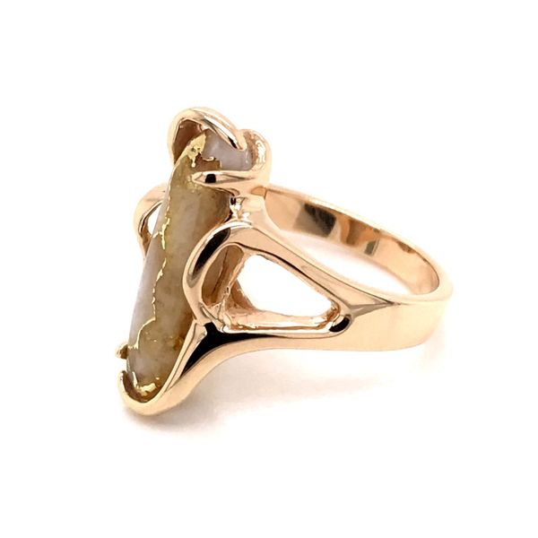 14K Yellow Gold Ring w/ Gold Quartz- Ring size 7 Image 3 Bluestone Jewelry Tahoe City, CA
