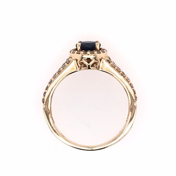 14 Karat Yellow Gold Sapphire and Diamond Ring Image 5 Bluestone Jewelry Tahoe City, CA