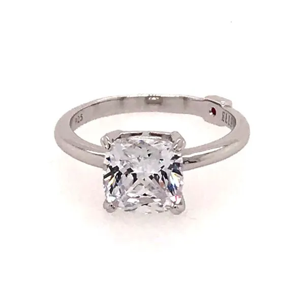 Sterling Silver w/ Rhodium Plating Ring w/ CZ & Ruby Size 6 Image 2 Bluestone Jewelry Tahoe City, CA