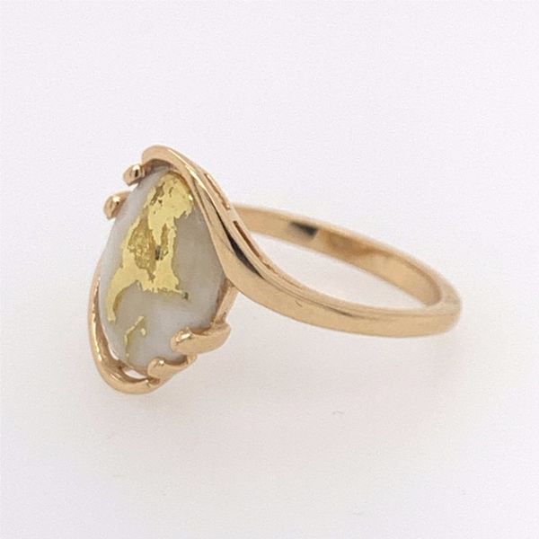 14kYellow Gold Ring w/Gold Quartz Image 2 Bluestone Jewelry Tahoe City, CA