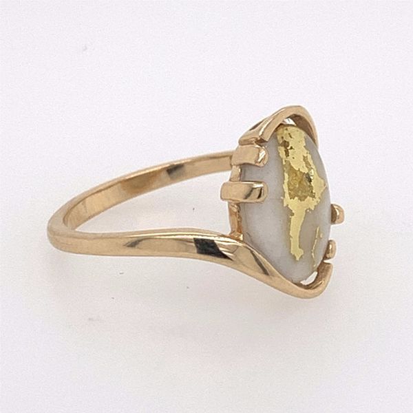 14kYellow Gold Ring w/Gold Quartz Image 3 Bluestone Jewelry Tahoe City, CA