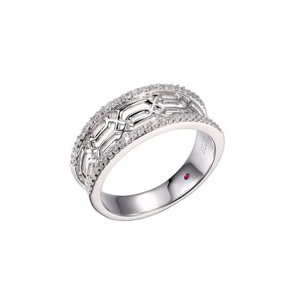 Sterling Silver with Rhodium Plating Ring with CZs and Ruby Bluestone Jewelry Tahoe City, CA