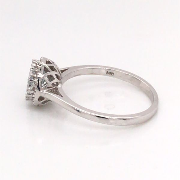 14K White Gold Ring w/ an Aquamarine & Round Diamonds (40%OFF) Image 4 Bluestone Jewelry Tahoe City, CA