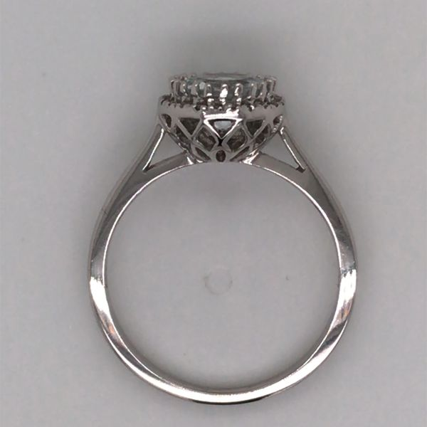 14K White Gold Ring w/ an Aquamarine & Round Diamonds (40%OFF) Image 5 Bluestone Jewelry Tahoe City, CA