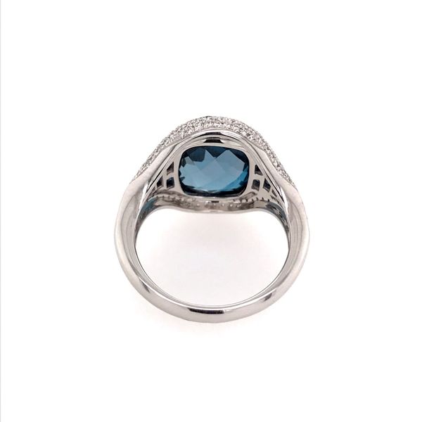 14kt WG London Topaz, Sapphire and Diamond Ring Image 4 Bluestone Jewelry Tahoe City, CA
