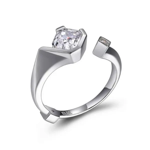 Silver Rhodium Ring with CZ's & Created Ruby (size 9) Bluestone Jewelry Tahoe City, CA