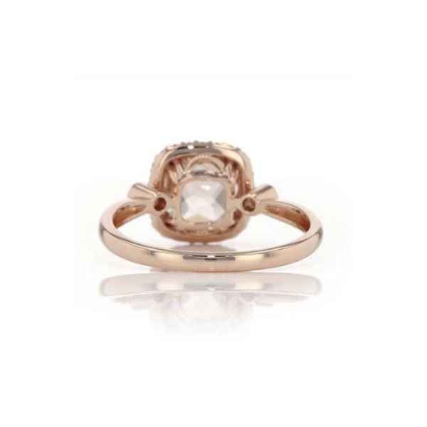 14 Karat Rosé Gold Ring with Morganite and Diamonds- Size 7 Image 5 Bluestone Jewelry Tahoe City, CA