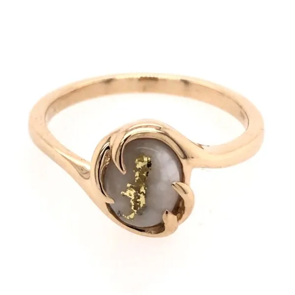 14K Yellow Gold Ring w/ Gold Quartz- Ring size 7 Image 2 Bluestone Jewelry Tahoe City, CA