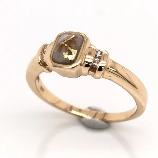 14K Yellow Gold Ring w/ Gold Quartz (size 7) Image 2 Bluestone Jewelry Tahoe City, CA