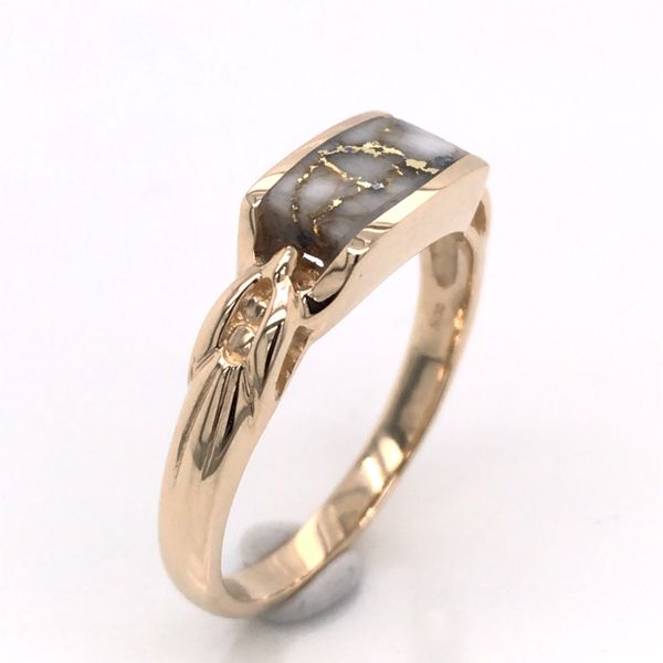 14K Yellow Gold Ring w/ Gold Quartz (size 7) Image 2 Bluestone Jewelry Tahoe City, CA