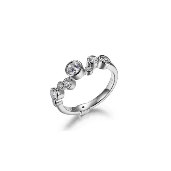 Sterling Silver with Rhodium Plating Ring with CZs and Ruby- size 9 Bluestone Jewelry Tahoe City, CA