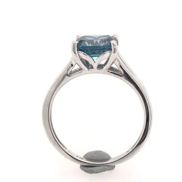 14 Karat White Gold Ring with London Blue Topaz- Size 6.5 Image 2 Bluestone Jewelry Tahoe City, CA