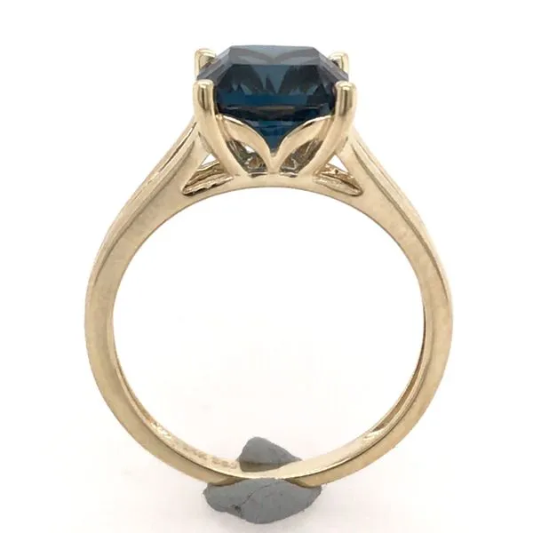 14 Karat Yellow Gold Ring with London Blue Topaz- Size 6 Image 2 Bluestone Jewelry Tahoe City, CA
