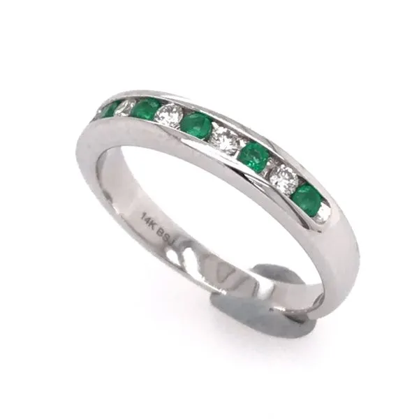 14 Karat White Gold Emerald and Diamond Ring(size 6) Bluestone Jewelry Tahoe City, CA