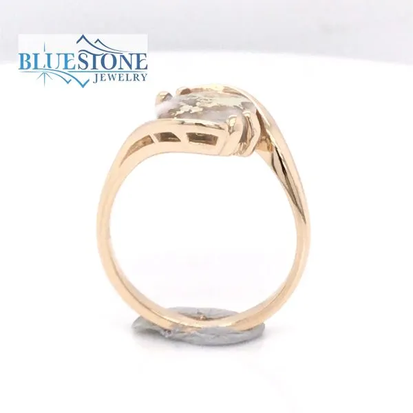 14kYellow Gold Ring w/Gold Quartz Image 4 Bluestone Jewelry Tahoe City, CA