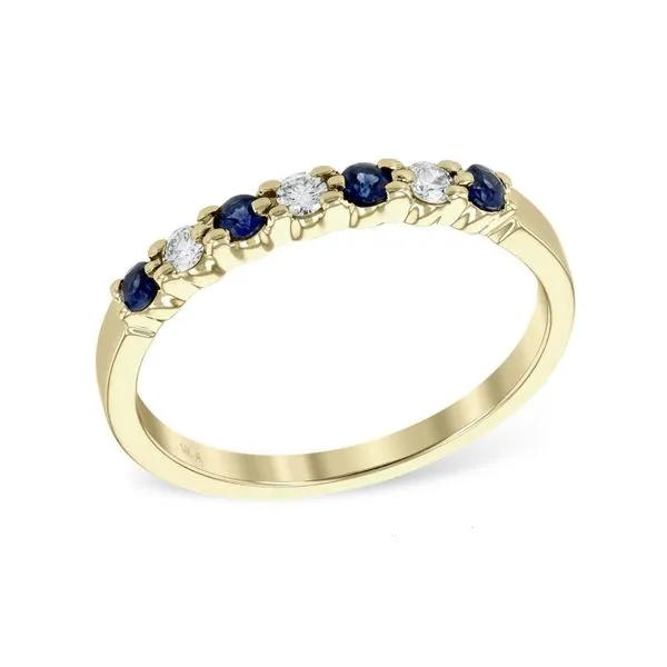 14 Karat Yellow Gold Blue Sapphire and Diamond Ring- Size 7 Bluestone Jewelry Tahoe City, CA