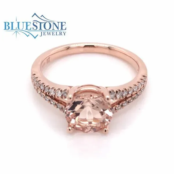 14K Rose Gold Morganite Ring w/ Diamonds (Size 7) Image 3 Bluestone Jewelry Tahoe City, CA