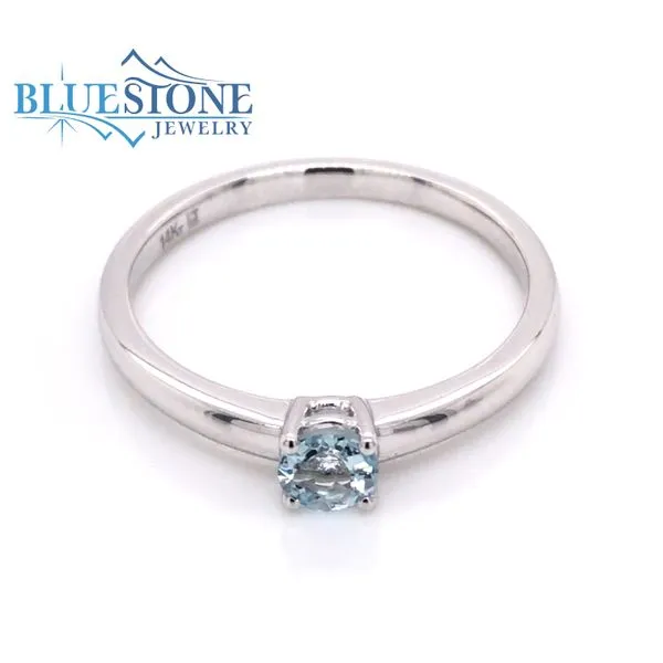 14K White Gold Aquamarine Ring (Size 7) Image 3 Bluestone Jewelry Tahoe City, CA