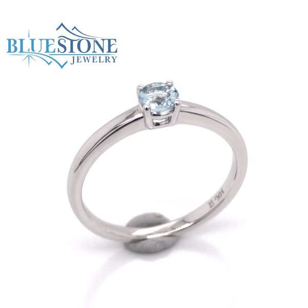 14K White Gold Aquamarine Ring (Size 7) Bluestone Jewelry Tahoe City, CA