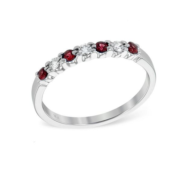 14K White Gold Band w/ Rubies and Diamonds(size 7) Bluestone Jewelry Tahoe City, CA