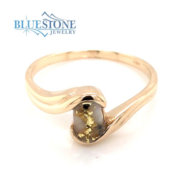 14K Yellow Gold Ring w/ Gold Quartz Bluestone Jewelry Tahoe City, CA