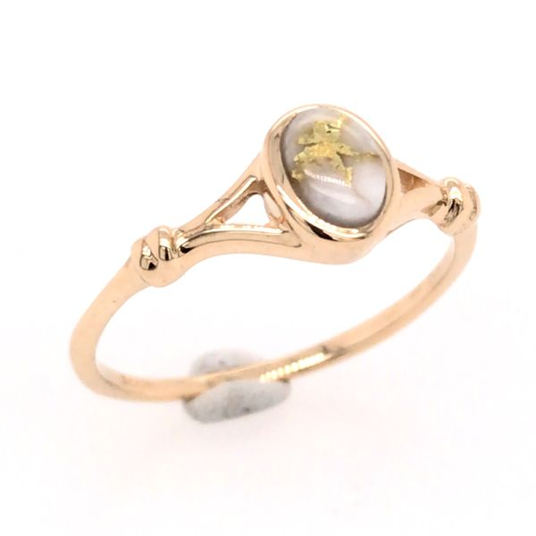 14K Yellow Gold Ring w/ Gold Quartz- Ring size 7 Image 3 Bluestone Jewelry Tahoe City, CA