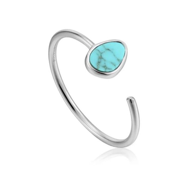Silver Adjustable Ring with Turquoise Bluestone Jewelry Tahoe City, CA