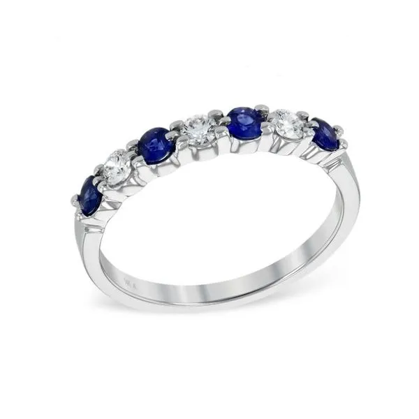 14 Karat White Gold Blue Sapphire and Diamond Ring(Size 7) Bluestone Jewelry Tahoe City, CA