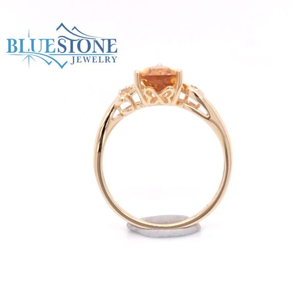 14K Yellow Gold Citrine Ring w/ Diamonds(Size 7) Image 3 Bluestone Jewelry Tahoe City, CA