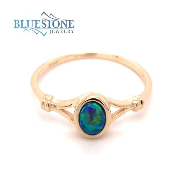 14kt Yellow Gold Opal Ring- Size 7.25 Image 3 Bluestone Jewelry Tahoe City, CA