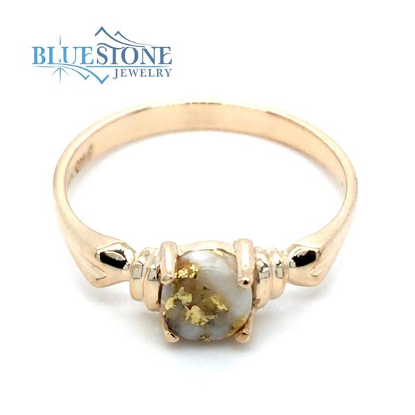 14kt Yellow Gold w/ Gold Quartz Ring- Size 7.25 Image 3 Bluestone Jewelry Tahoe City, CA