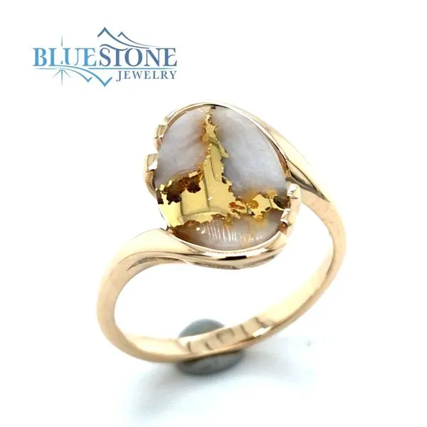 14kYellow Gold Ring w/Gold Quartz- Size 7.25 Image 2 Bluestone Jewelry Tahoe City, CA