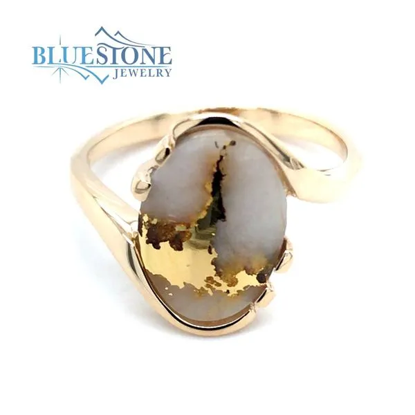 14kYellow Gold Ring w/Gold Quartz- Size 7.25 Bluestone Jewelry Tahoe City, CA